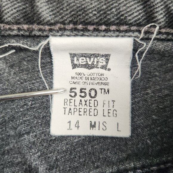 VTG Y2K High Waisted Mom Jeans Women's 14 Curvy Levi's 550 Straight Tapered Leg - Picture 8 of 12